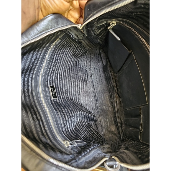 Prada Saffiano Leather Briefcase Black Bag - Picture 11 of 11